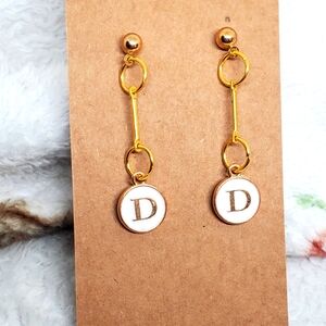 ‼️B2G1 D Initial Earrings, New